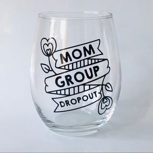 Custom stemless wine glass, funny wine glass, mom